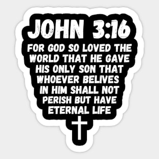 John 3:16 Bible Verse Good Faith Leader Christian Sticker